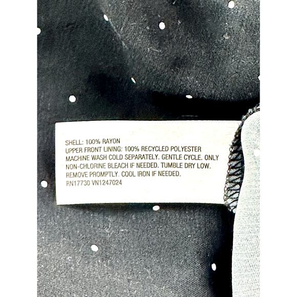 A New Day Women's Polka Dot Midi Dress Size Medium Black Long Sleeve V-Neck NWT - Picture 10 of 13